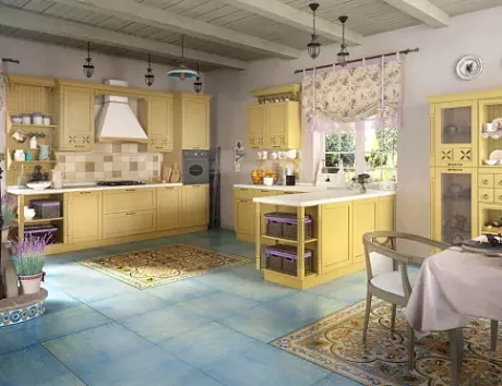 дизайн П-образной кухни