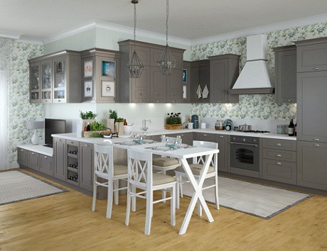 Кухни с вытяжкой