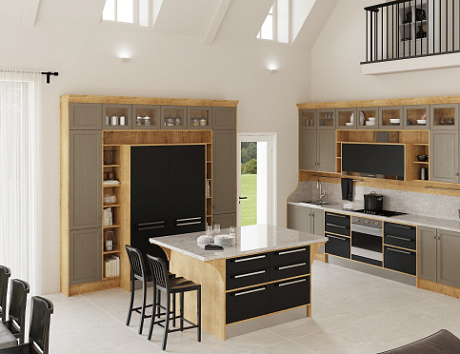 Серая кухня в Клину