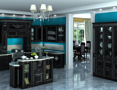 Темная кухня в Ростове-на-Дону