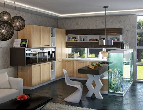 Варианты современных кухонных гарнитуров