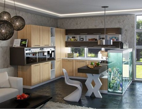 Варианты современных кухонных гарнитуров