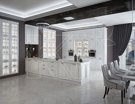 Гарнитур для кухни из массива в магазине