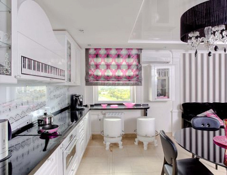 Современная кухня с барной стойкой