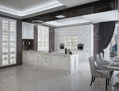 Белая кухня современная классика