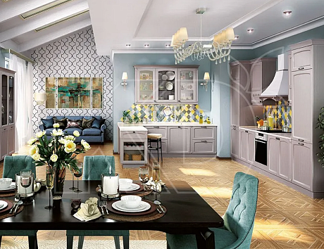 Интерьер кухни классика