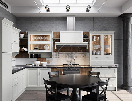 белая кухня в современном стиле