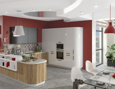 Коричневая кухня в Новосибирске