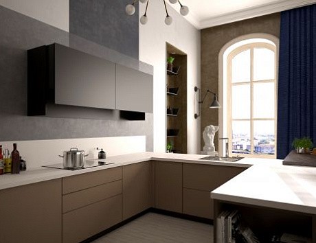 Бюджетная кухня площадью 6 кв.м