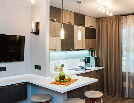 Коричневая кухня в Воронеже