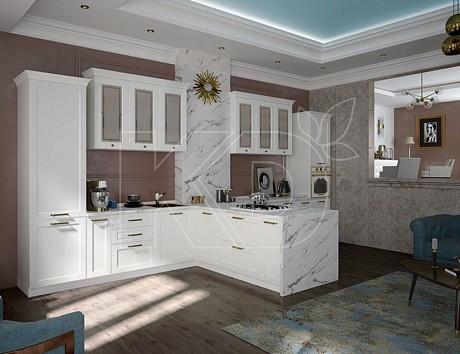 Современные белые кухни