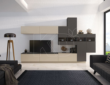 Бежевая гостиная мебель