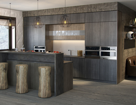 Коричневая кухня в Воронеже