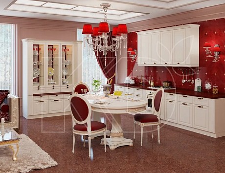 Угловая кухня в классическом стиле