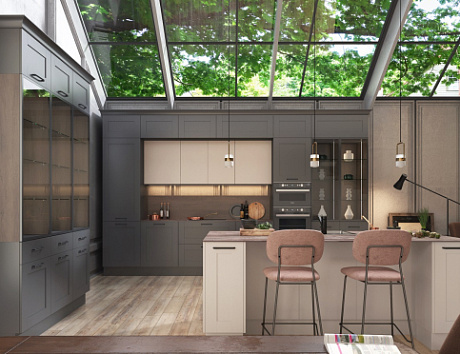 Коричневая кухня в Клину