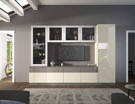 Бежевая гостиная мебель