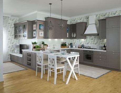 Кухни с вытяжкой