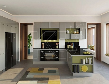 Угловые кухни модерн для маленькой кухни