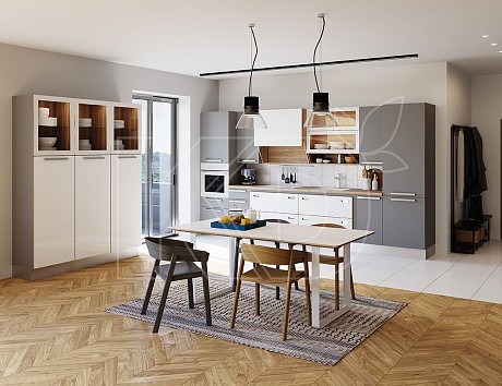 Для небольшого помещения достаточно купить кухню 3 метра. Прямая модель наиболее просто интегрируется в компактную комнату. В ней вы сможете хранить всю необходимую посуду и некоторую кухонную технику.